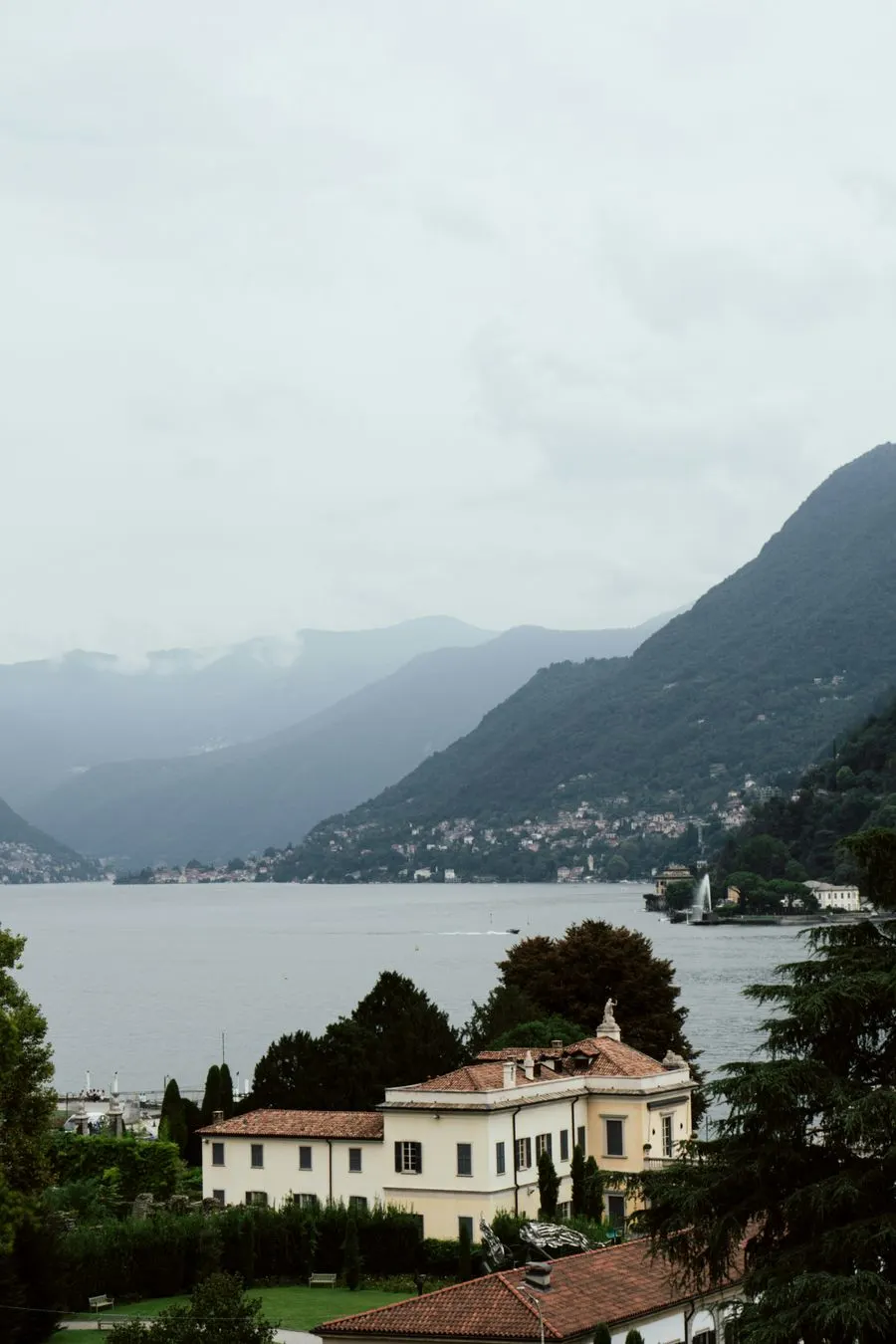 Lake Como view from an Italian villa